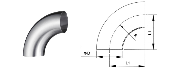 90 deg weld elbow